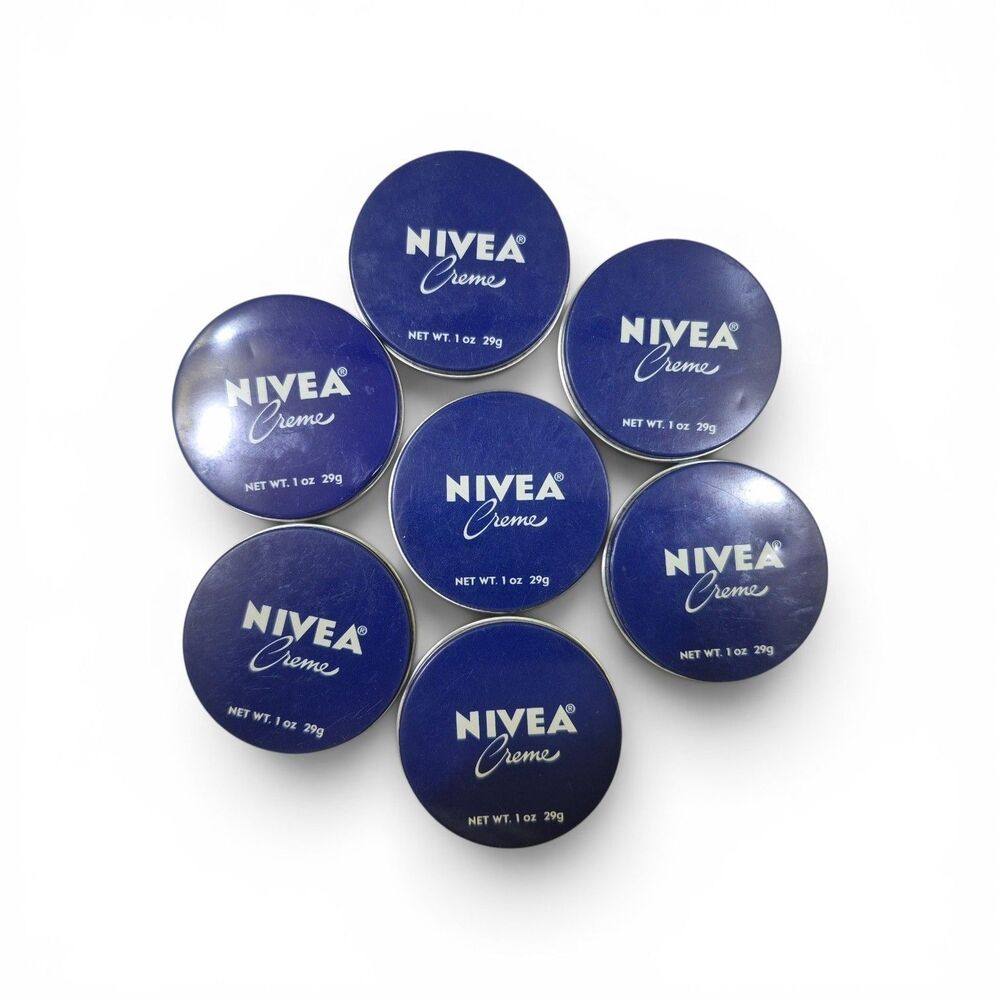 7 Pcs NIVEA Moisturizing Skin Cream 1 oz/30ml Travel Size Creme for Hand, Body